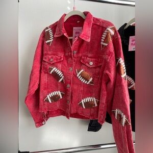 New with tags sequin football jacket